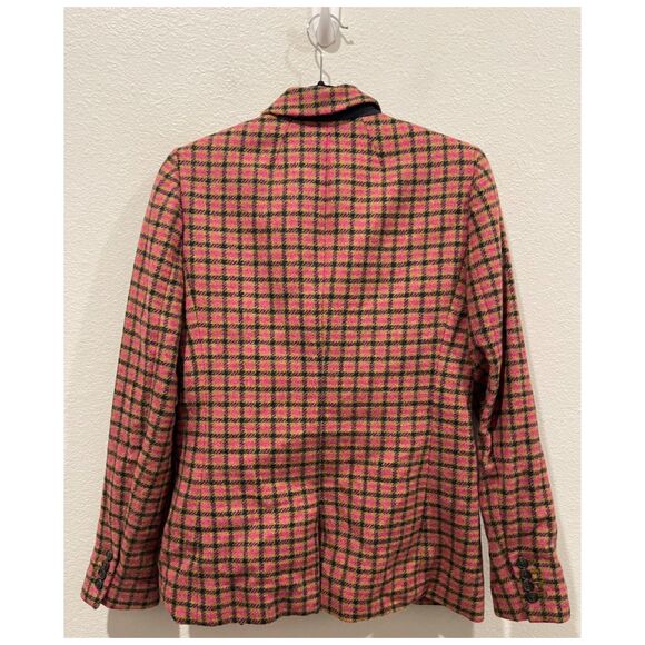 J.CREW Parke Plaid English Moon Houndstooth 100% Wool Blazer - Picture 6 of 7